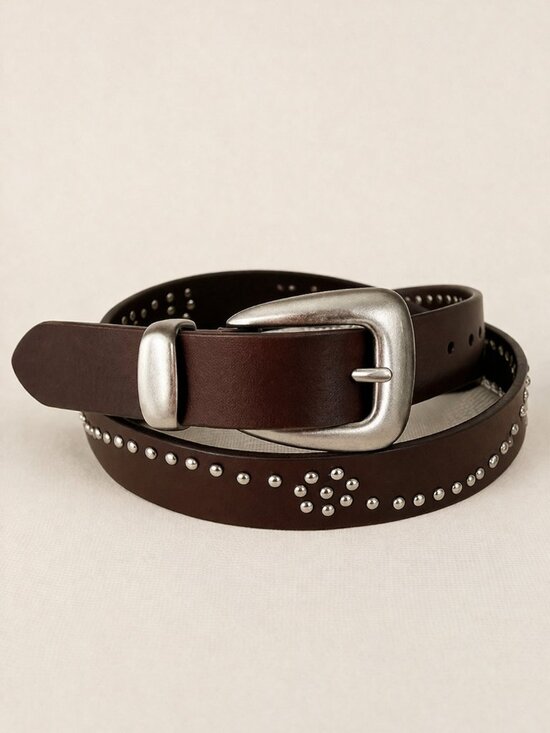 Lucky Brand Brown Leather Studded Western 1\